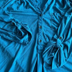 Maurices Blue Blouse Soft Lightweight Top